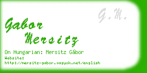 gabor mersitz business card